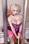 Blonde kewpie doll Chessie Kay revealing round boobs and pink cunt in prison
