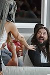 trailer trash gekleidet Nicole Aniston Nehmen Sperma auf Gesicht in verarscht Strümpfe