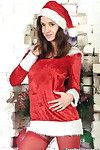 الساخنة سانتا في الأحمر جوارب طويلة يعرض لها كس