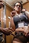 Komic kon slut gets dicked down in elevator - big tits!
