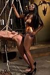 Black nyomi banxxx tramples and smothers cute slaveboy