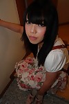 Precioso Asiático Adolescente Chisa Nagata llegar Desnudo y vibra su hendidura