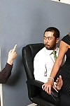 Ravishing secretary Tanya Tate gets her shaved pussy cocked up