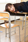 cornea giapponese studentessa fa schifo giocattoli & cazzo & ha Il suo figa leccato in classe