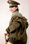 koreański amatorskie Elena rozbiórki off wojskowe mundury w postawa Nagie