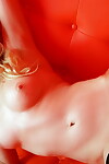 아름다운 금발의 린 kross 크림 그 꽉 슬릿 에 섹시 스