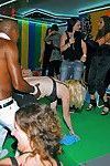 Drunk chicks have some stripping fun at the crazy night club party