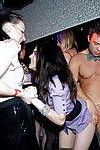 Fuzzy amateur girls going wild at the drunk night club party