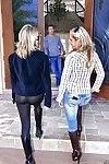 Classy reality milf jeans and boots fetish threesome fuck