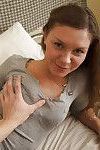 Petite teenager shedding jeans before hardcore sex date with big cock