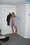 Beautiful teen blonde shows her nude body