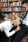 Office secretary Cindy Hope and her gf Nikky Thorne in a threesome