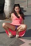 Adorable young amateur babe Vijaya Singh spreading her legs outdoors
