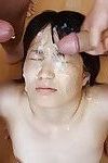Asiático Chica llegar masiva Bukkake tratamientos faciales