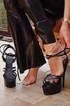 сексуальная Кэндис Высокая каблуки Фетиш и латекс fetishwear из долго легг