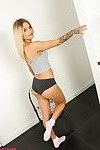 Tattooed british babe lola shows off her tight teen body