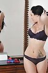 Busty MILF Jayden Jaymes changing her lingerie and teasing her pussy