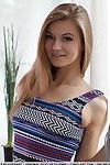 Non nude blonde Patritcy A slips off tight dress to display naked teen body