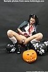Halloween Strzelać z gorąca perwersyjne Jo dystrybucja jej zad i wstaw zabawki Głęboki d