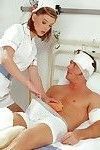 Lusty teen babe in nurse uniform Sarah Elizabeth sucks and fucks a big cock