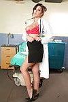 Sexy doctor Brooke Lee Adams strips her great ass from uniform