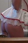 skinny Freundin Streifen aus der Ihr Krankenschwester Kostüm
