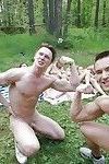 Insane group sex in the forest with awesome slender beauties!