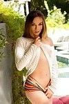 Petite capri anderson strips off her clothes outdoors