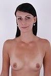 Naked brunette model posing