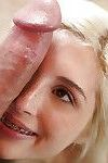 schön blonde teen Piper Perri und Ihr Klammern gekleidet Zähne liefern blowjob
