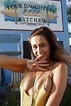 Big booty brunette teen Anastasia Black having fun in a thong