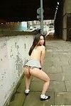 Its a city day out for lovely asian exhibitionist koko lee