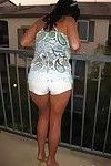 Danni Dillion smoking on the balcony and strips to her underwear