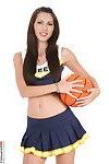 Naughty brunette playful ann in basketball uniform