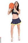 Naughty brunette playful ann in basketball uniform