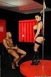 Interracial sex after striptease from sweet pornstar Aletta Ocean