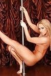 Flexy babe Aleska Diamond strips off lingerie to show her skills