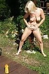This housewife loves to play dirty in the garden