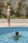 Chloe lacourt sensually makes love to her boyfriend in the pool