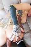 Tattooed MILF alt babe riding cock cowgirl style after giving blowjob
