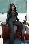 Black MILF teacher Jada Fire revealing smashing assets in class
