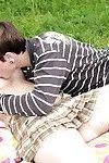 Sweet teen babe gives a blowjob and gets shagged hardcore outdoor