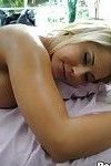Busty blonde massaged and fucked