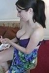Nice cleavage from big natural tits