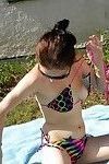Candid and voyeur beach teens topless and nude