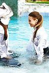 Nikky Thorne tem alguns molhado totalmente Vestido piscina diversão com herfriend