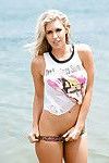 Blondynka Plaża Kochanie Keila Ray Reed pozowanie Nagie dla playboy Modeli