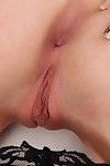 Masturbating Chelsy is masturbating her shaved pussy in close up