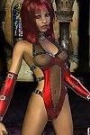 Sexy redhead dominatrix toon babe