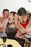 Drunk mature orgy with loads of wet old pussies